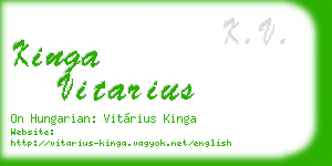 kinga vitarius business card